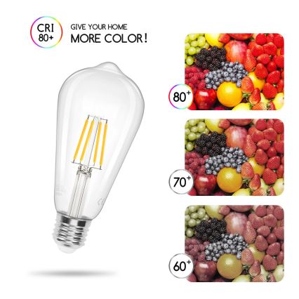 LED-pære FILAMENT ST64 E27/4W/230V 2700K - Aigostar