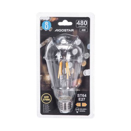 LED-pære FILAMENT ST64 E27/4W/230V 2700K - Aigostar