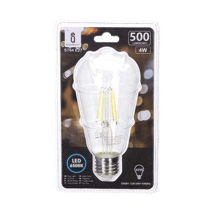 LED-pære FILAMENT ST64 E27/4W/230V 6500K - Aigostar