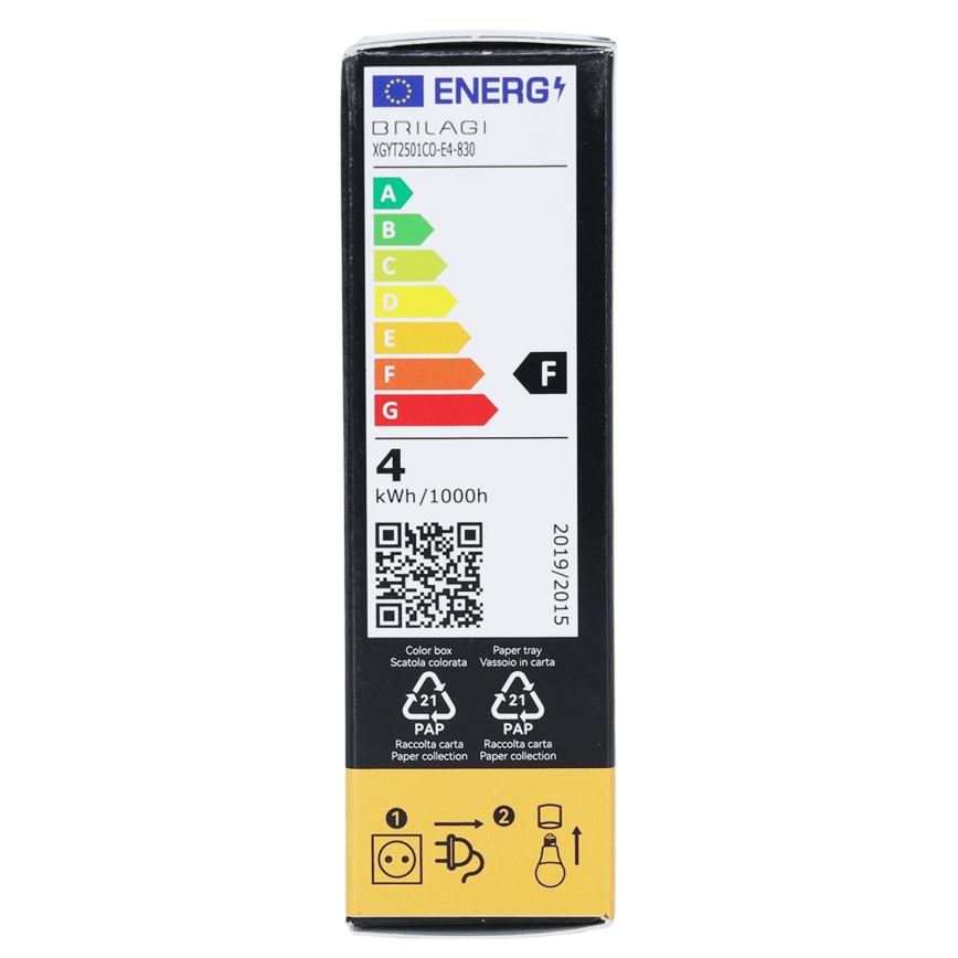 LED-pære FILAMENT T25 E14/4W/230V 3000K - BRILAGI