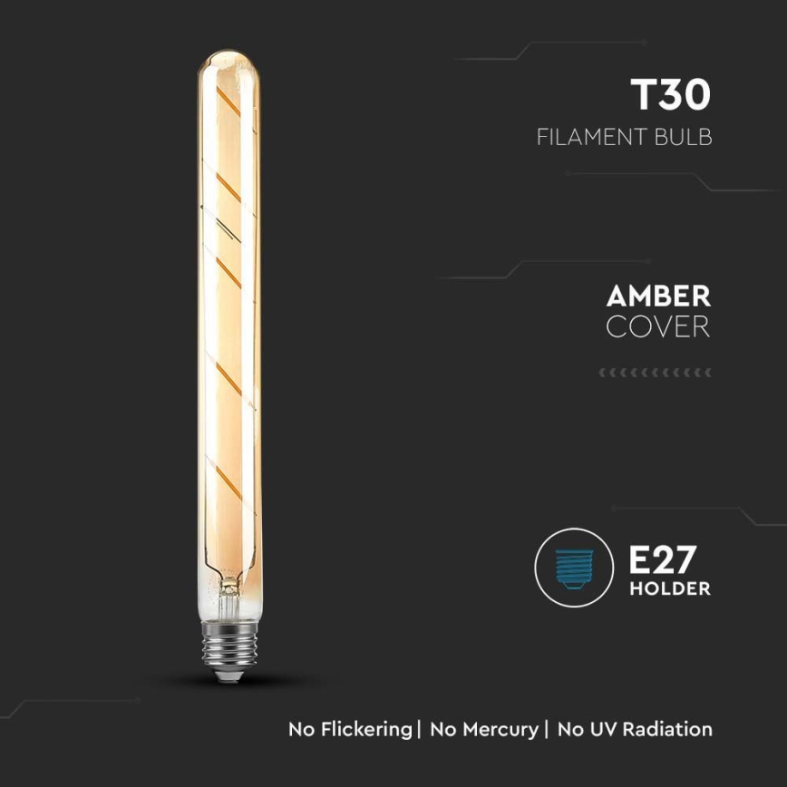 LED-pære FILAMENT T30 E27/5W/230V 2200K