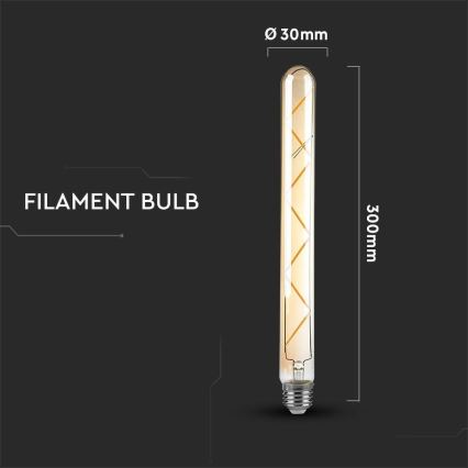 LED-pære FILAMENT T30 E27/7W/230V 2200K