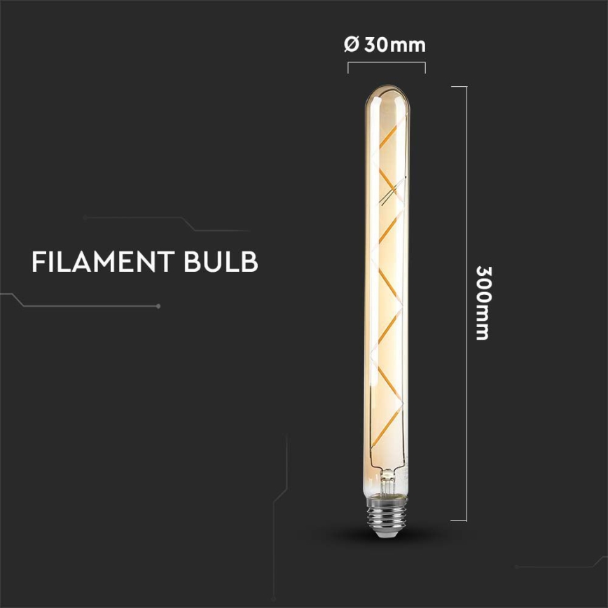 LED-pære FILAMENT T30 E27/7W/230V 2200K