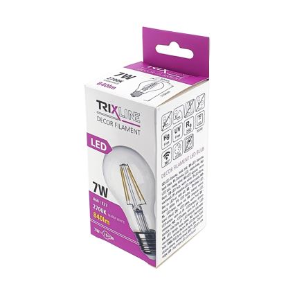 LED-pære FILAMENT VINTAGE A60 E27/7W/230V 2700K