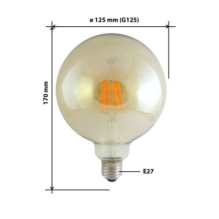 LED-pære FILAMENT VINTAGE E27/10W/230V 2000K