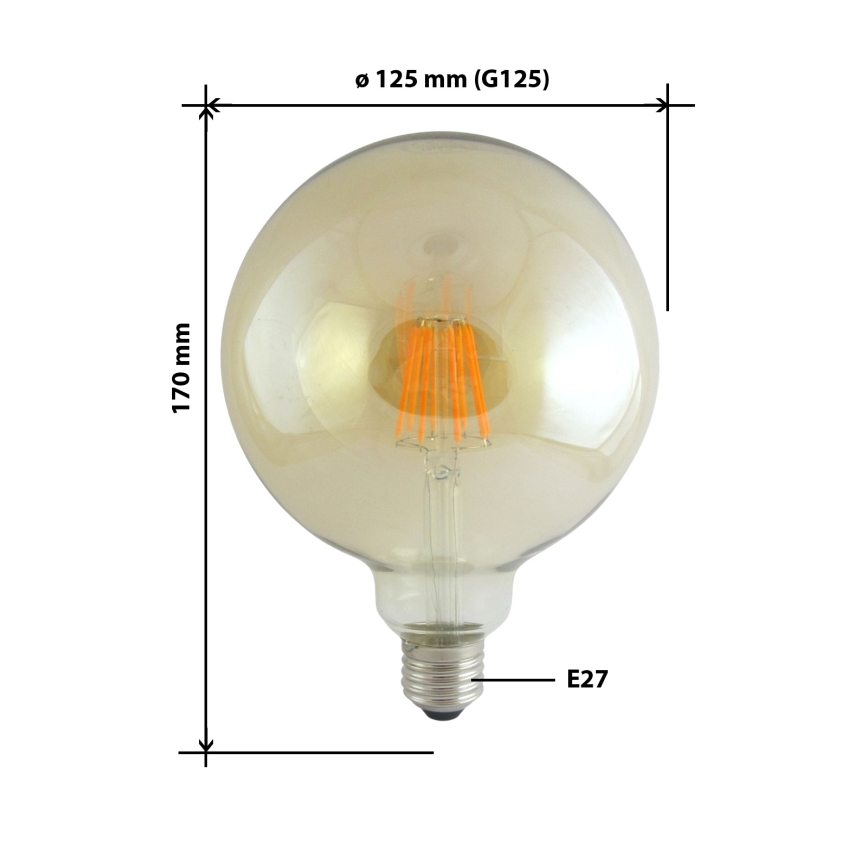 LED-pære FILAMENT VINTAGE E27/10W/230V 2000K