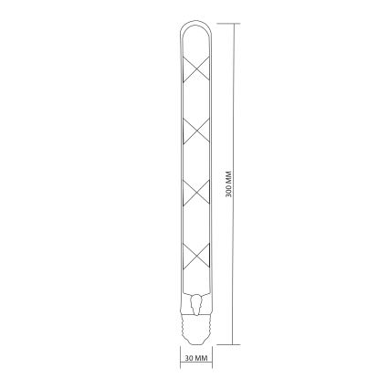 LED-pære FILAMENT VINTAGE LED T30 E27/4,5W/230V 2700K