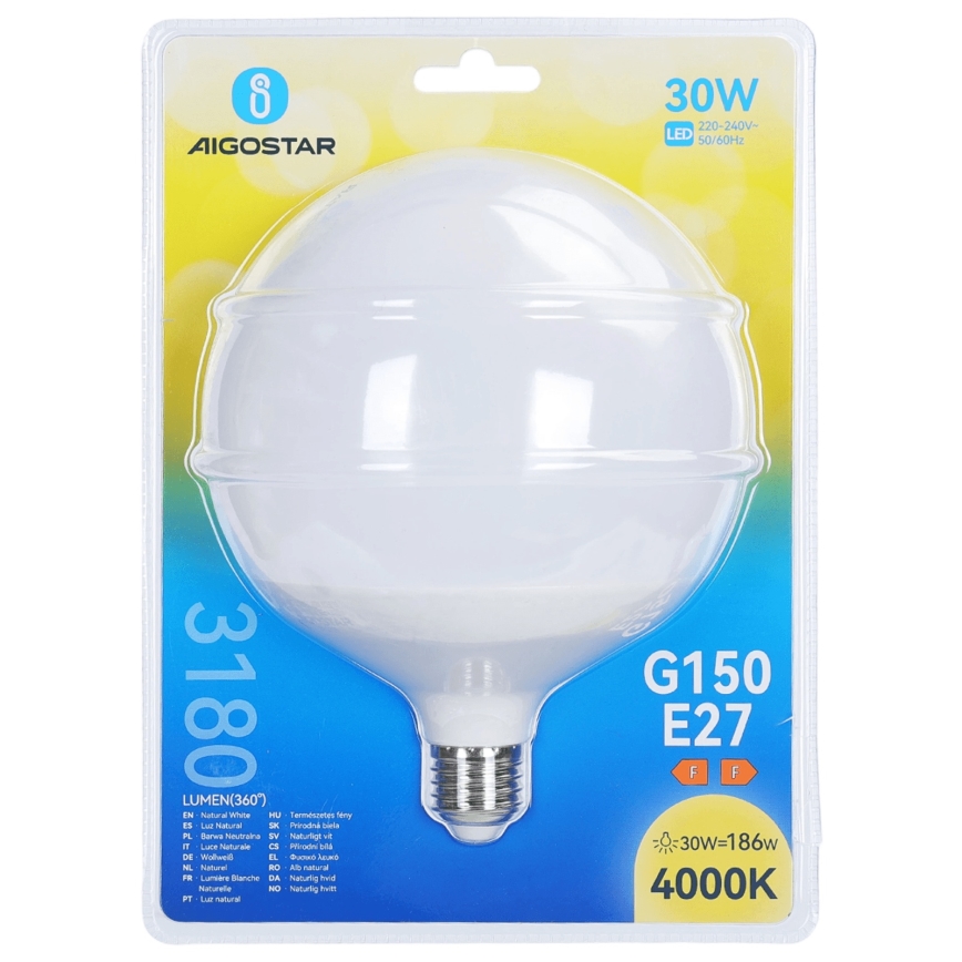 LED-pære G150 E27/30W/230V 4000K - Aigostar