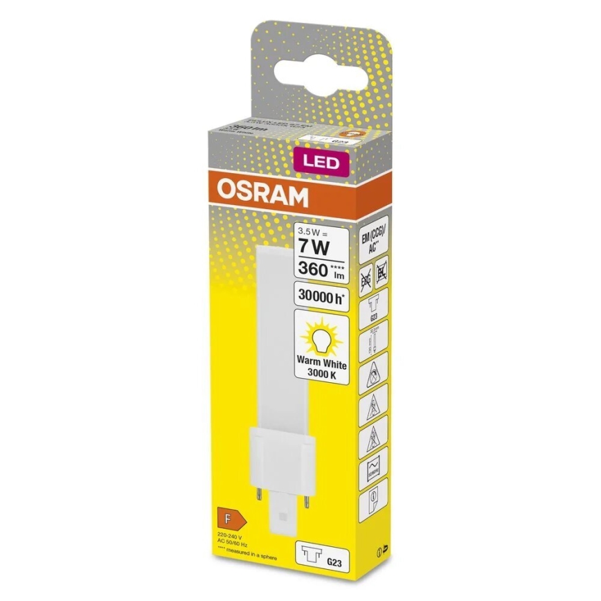 LED-pære G23/3,5W/230V 3000K - Osram