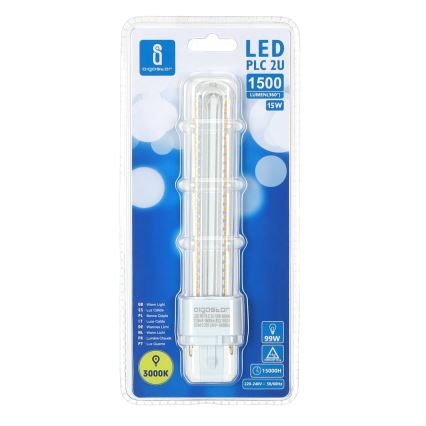 LED-pære G24D-3/15W/230V 3000K - Aigostar