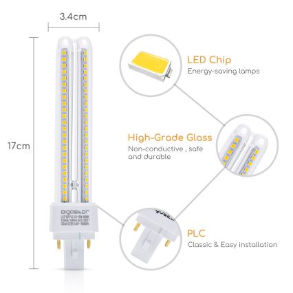 LED-pære G24D-3/15W/230V 4000K - Aigostar