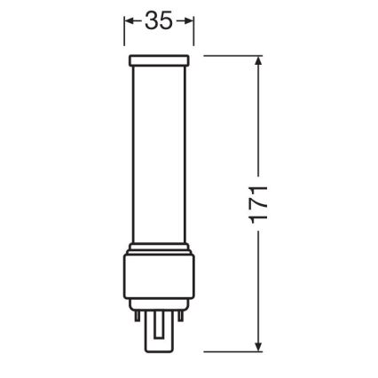 LED-pære G24d-3/9W/230V 3000K - Osram