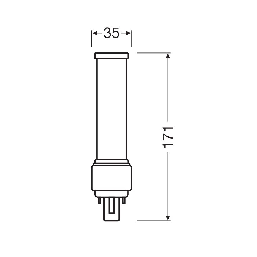 LED-pære G24d-3/9W/230V 3000K - Osram