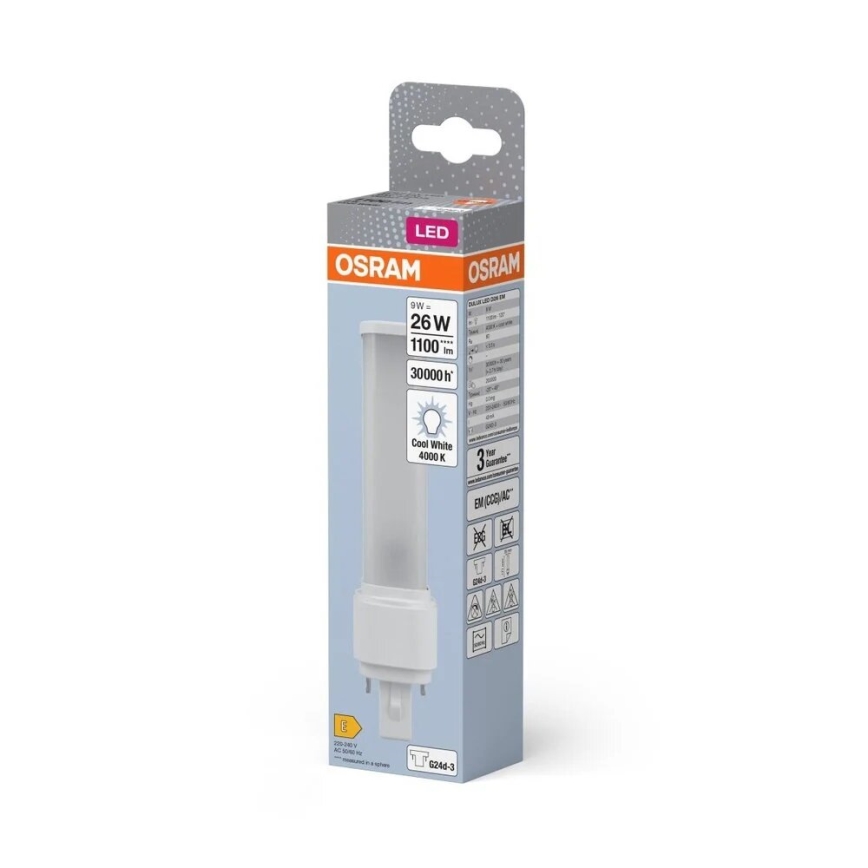 LED-pære G24d-3/9W/230V 4000K - Osram
