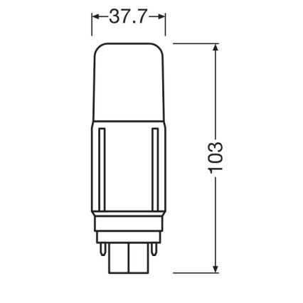 LED-pære G24d/5,5W/230V 3000K - Osram