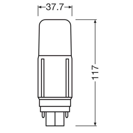 LED-pære G24d/7,5W/230V 4000K - Osram