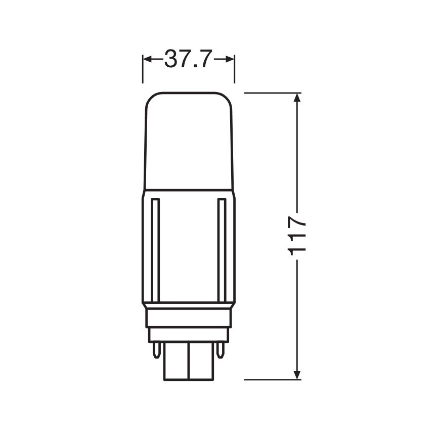 LED-pære G24d/7,5W/230V 4000K - Osram