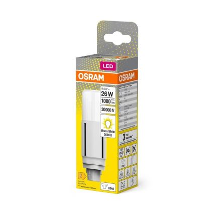 LED-pære G24d/9,5W/230V 3000K - Osram