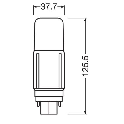 LED-pære G24d/9,5W/230V 3000K - Osram