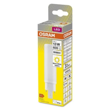 LED-pære G24q-1/6W/230V 3000K - Osram