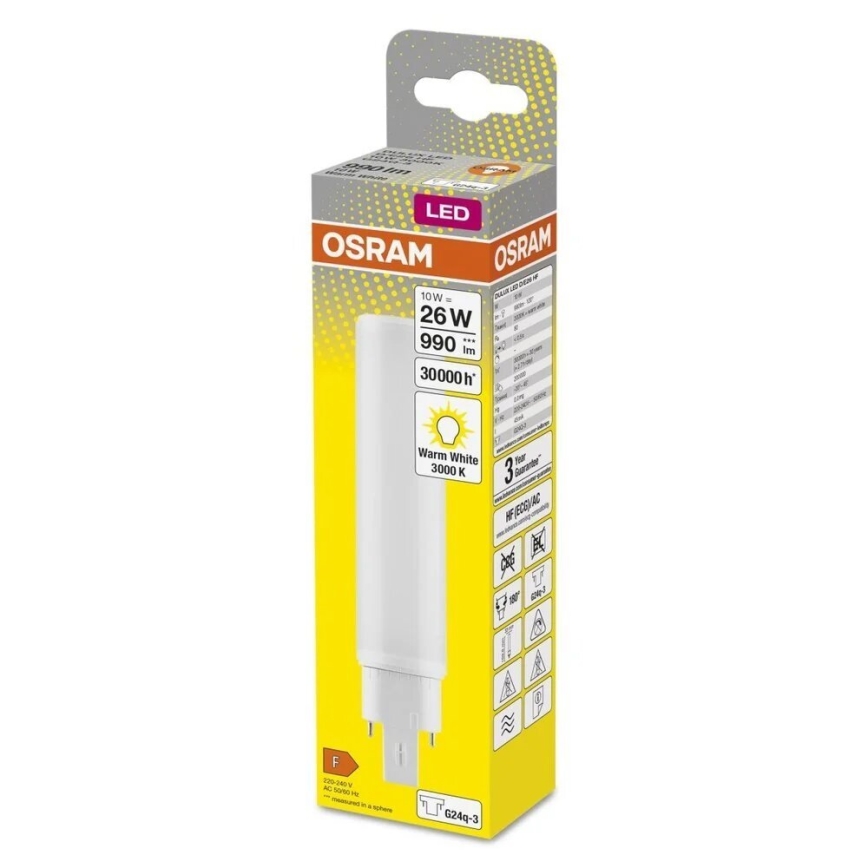 LED-pære G24q-3/10W/230V 3000K - Osram