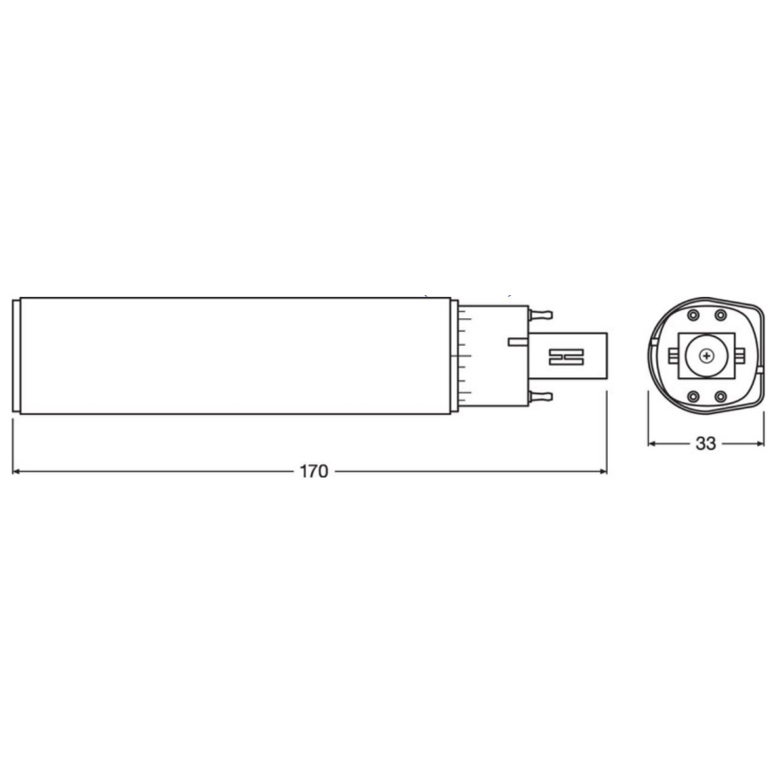 LED-pære G24q-3/10W/230V 3000K - Osram