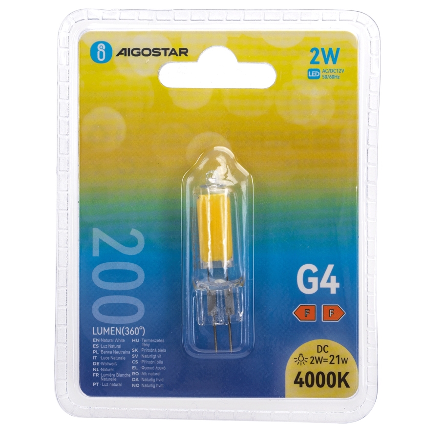 LED-pære G4/2W/12V 4000K - Aigostar