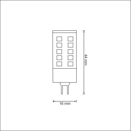 LED-pære G4/3W/12V 3000K