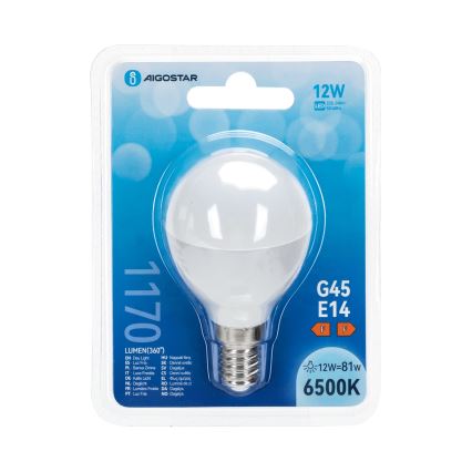 LED-pære G45 E14/12W/230V 6500K - Aigostar