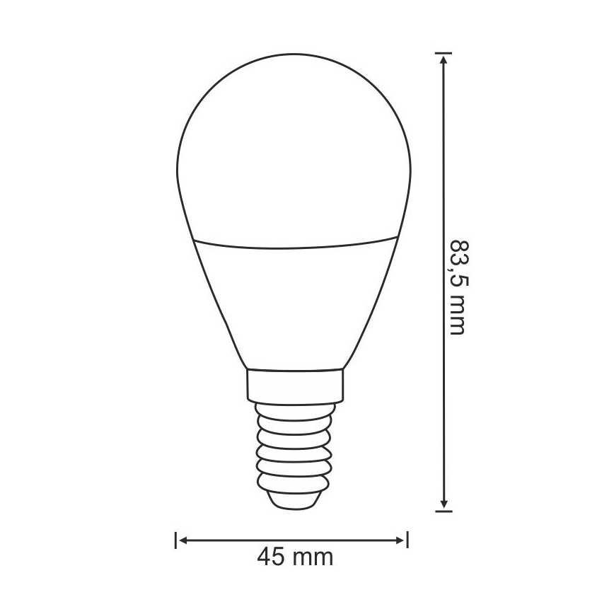 LED pære G45 E14/3,5W/230V 3000K