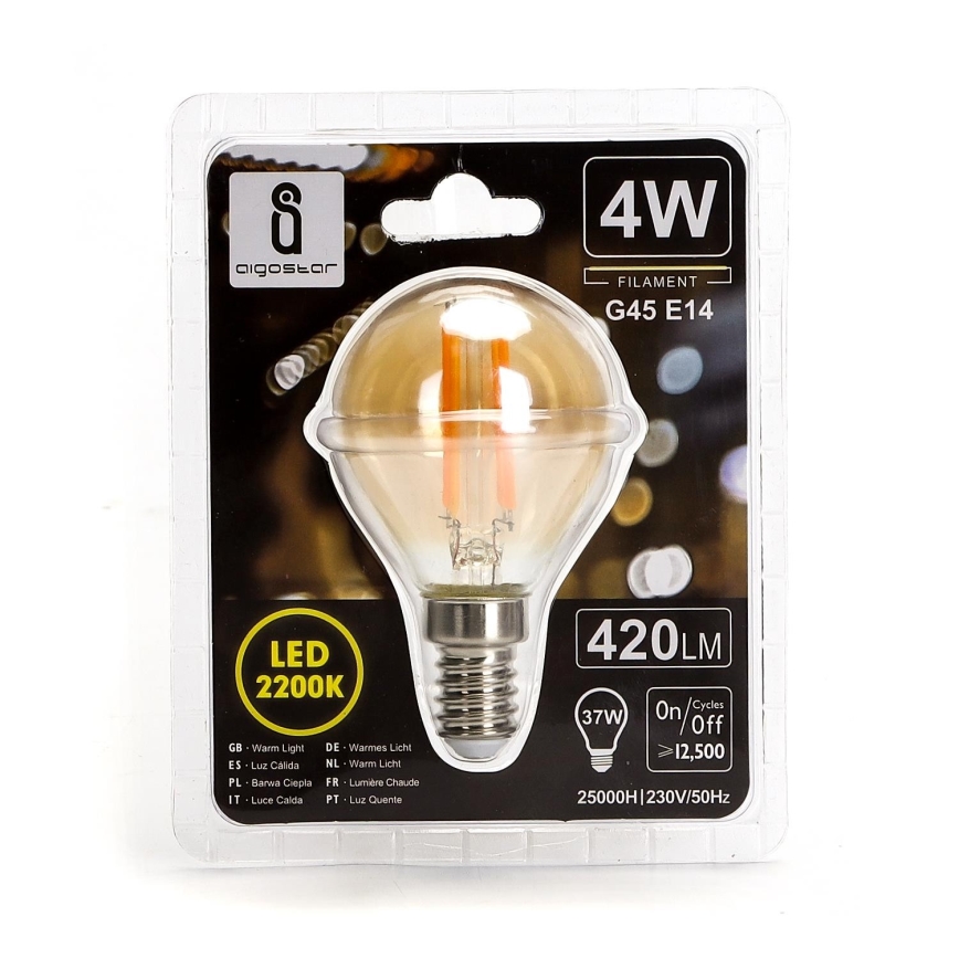 LED-pære G45 E14/4W/230V 2200K - Aigostar