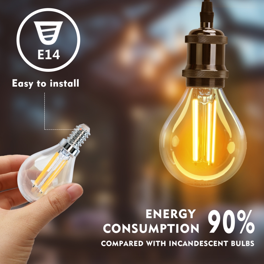 LED-pære G45 E14/4W/230V 2700K - Aigostar