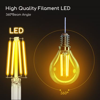 LED-pære G45 E14/4W/230V 2700K - Aigostar