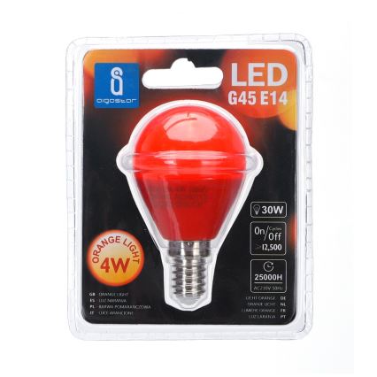 LED-pære G45 E14/4W/230V orange - Aigostar