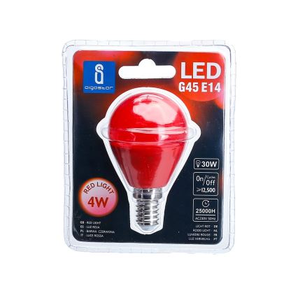 LED-pære G45 E14/4W/230V rød - Aigostar