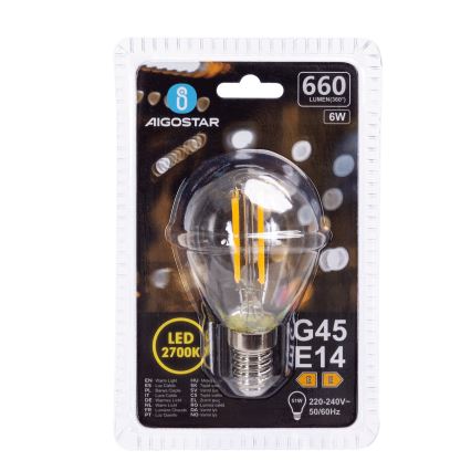 LED-pære G45 E14/6W/230V 2700K - Aigostar