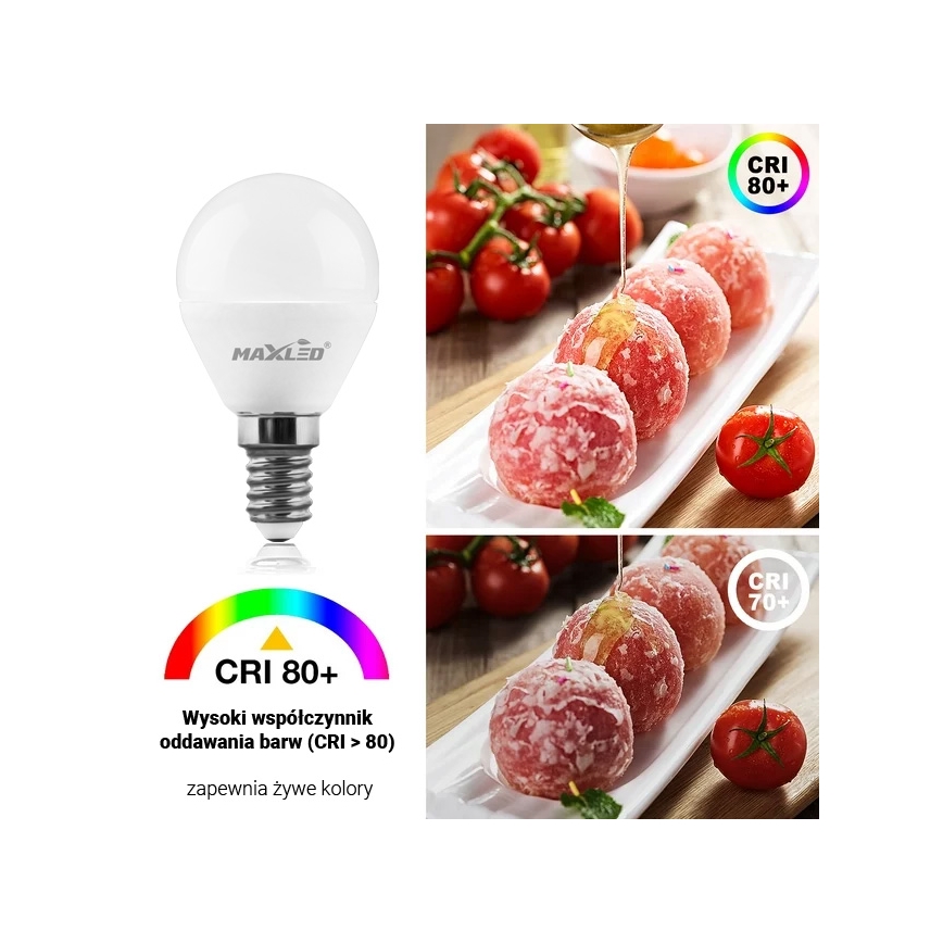 LED-pære G45 E14/7W/230V 4000K