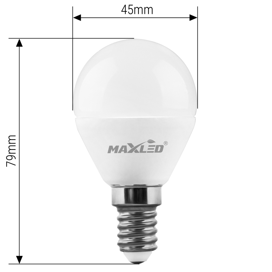 LED-pære G45 E14/7W/230V 4000K