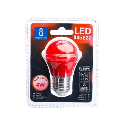 LED-pære G45 E27/4W/230V rød - Aigostar