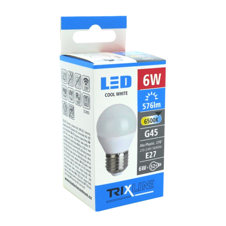 LED-pære G45 E27/6W/230V 6500K