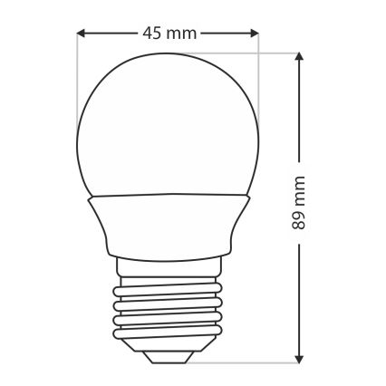 LED-pære G45 E27/6W/230V 6500K