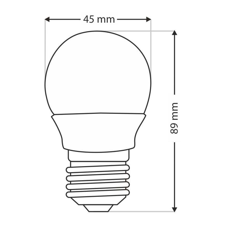 LED-pære G45 E27/6W/230V 6500K