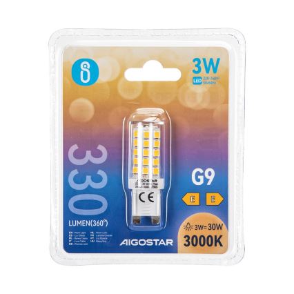 LED-pære G9/3W/230V 3000K - Aigostar