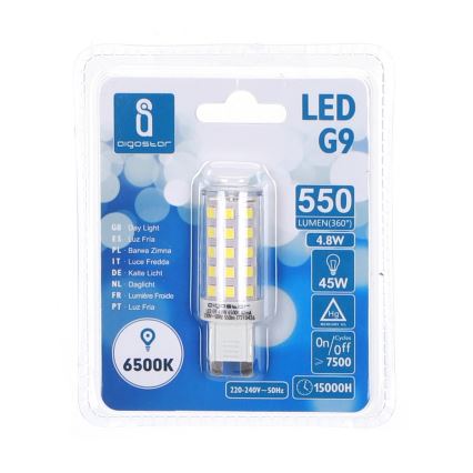 LED-pære G9/4,8W/230V 6500K - Aigostar