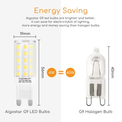 LED-pære G9/4W/230V 3000K - Aigostar