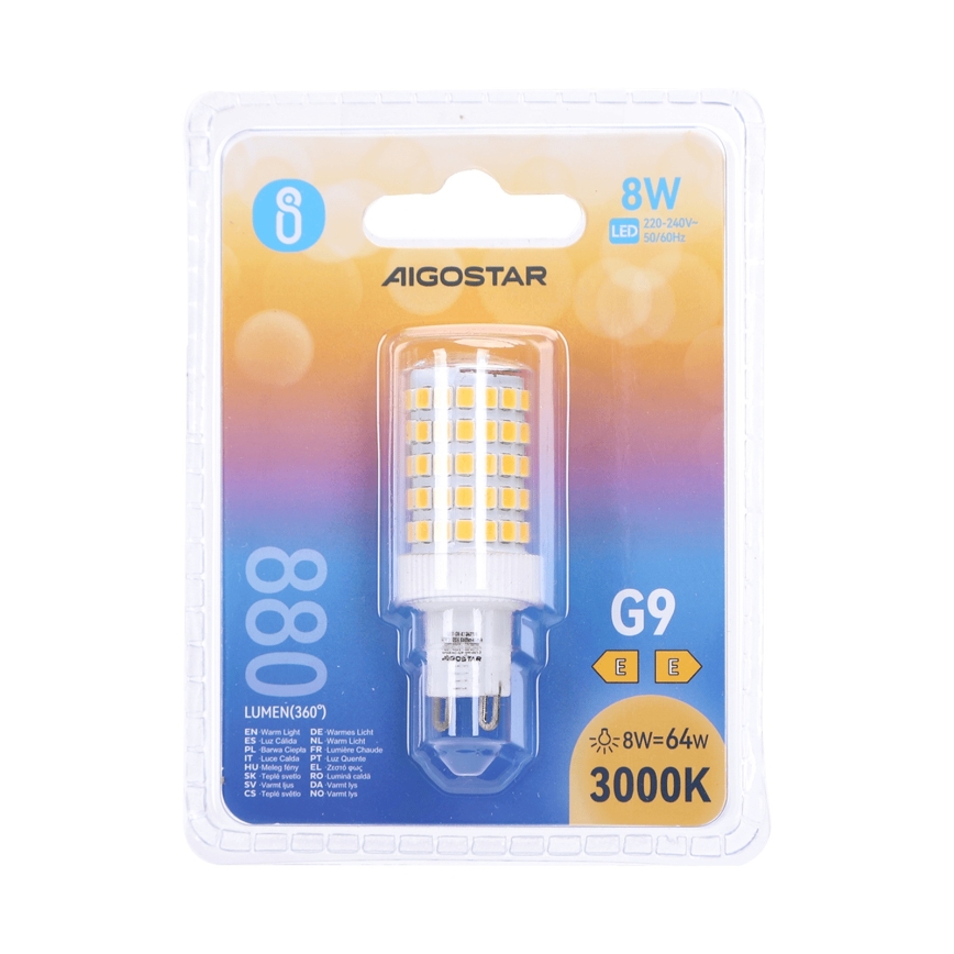 LED-pære G9/8W/230V 3000K - Aigostar