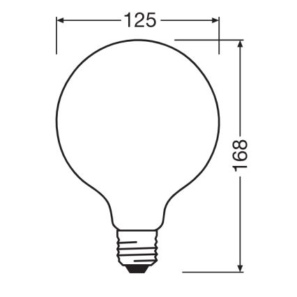 LED-pære GLOBE CLASSIC FILAMENT G125 E27/11,6W/230V 4000K - Ledvance