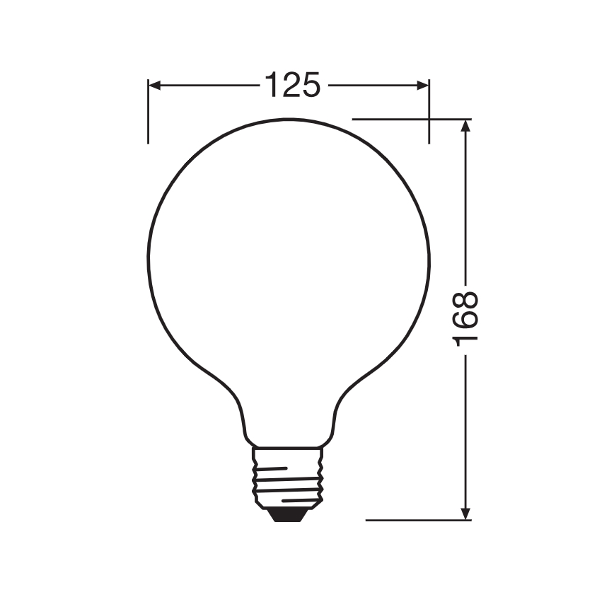 LED-pære GLOBE CLASSIC FILAMENT G125 E27/11,6W/230V 4000K - Ledvance