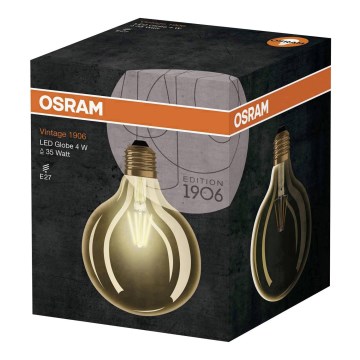 LED-pære GLOBE E27/4W/230V 2,400K - Osram