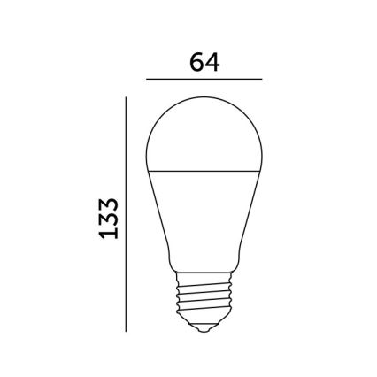 LED-pære GS E27/17W/230V 6500K